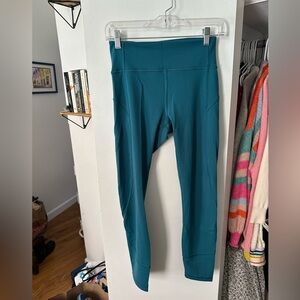 Teal wunder train leggings size 6